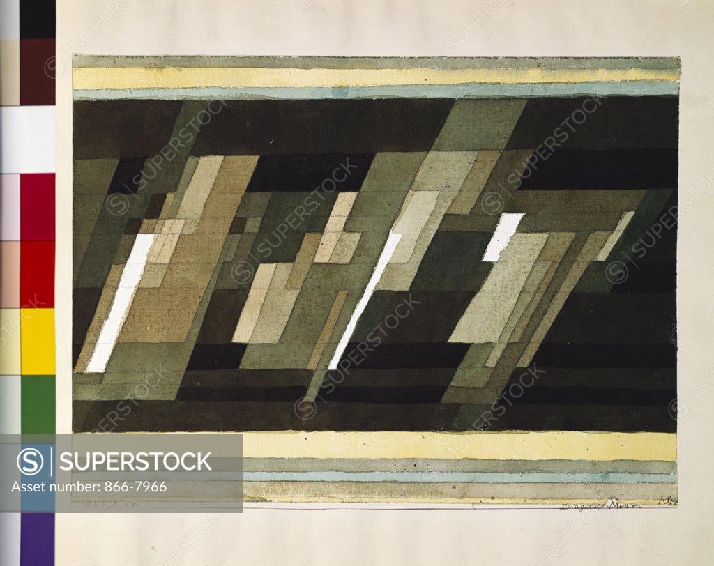 Stock Photo: 866-7966 Diagonal-Medien.  Paul Klee (1879-1940). Watercolour Over Pencil On Paper, 1922.