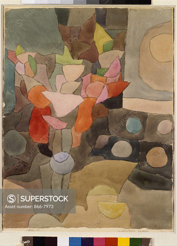 Stock Photo: 866-7973 Still Life With Gladioli. Gladiolen Still Leben. Paul  Klee (1879-1940). Watercolour, 1932.