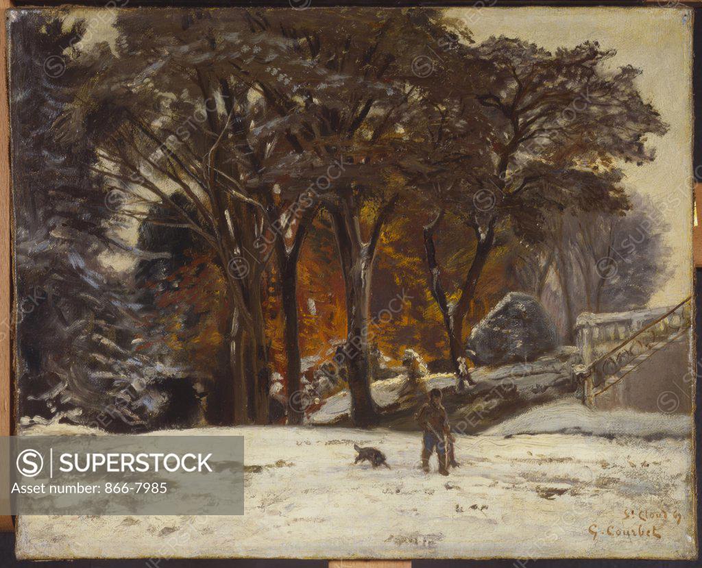 Stock Photo: 866-7985 The Poacher; le Braconnier. Gustave Courbet (1819-1877). Oil on canvas, 1867, 33 x 40.6cm.