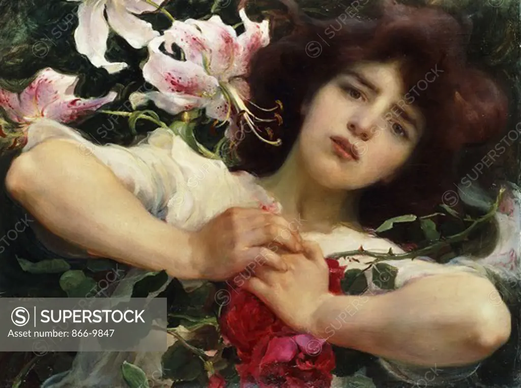 Purity and Passion. Franz Dvorak (1862-1927). Oil on canvas. 50.7 x 64.7cm.