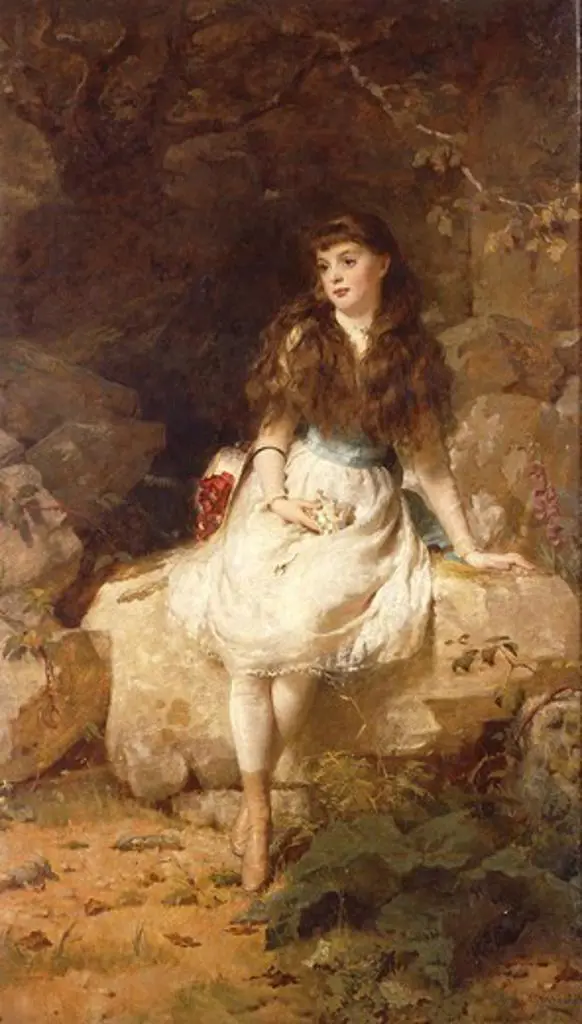Lady Edith Amelia Ward, Daughter of the 1st Earl of Dudley. George Elgar Hicks (1824-1914). Oil on canvas. Dated 1883. 208.3 x 120cm.
