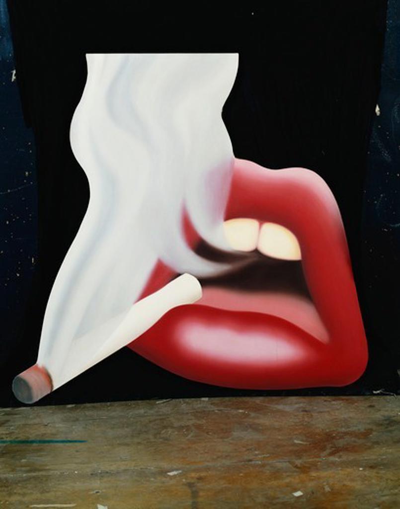 Smoker No. 7 (Proposed Formed Plastic Edition). Tom Wesselmann (1931-2004). Oil on shaped canvas. Dated 1971-73. 120 x 124.4cm.