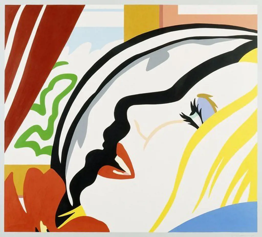 Bedroom Face with Shadow. Tom Wesselmann (1931-2004). Liquitex on ragboard. Signed and dated 1988. 116.8 x 127cm