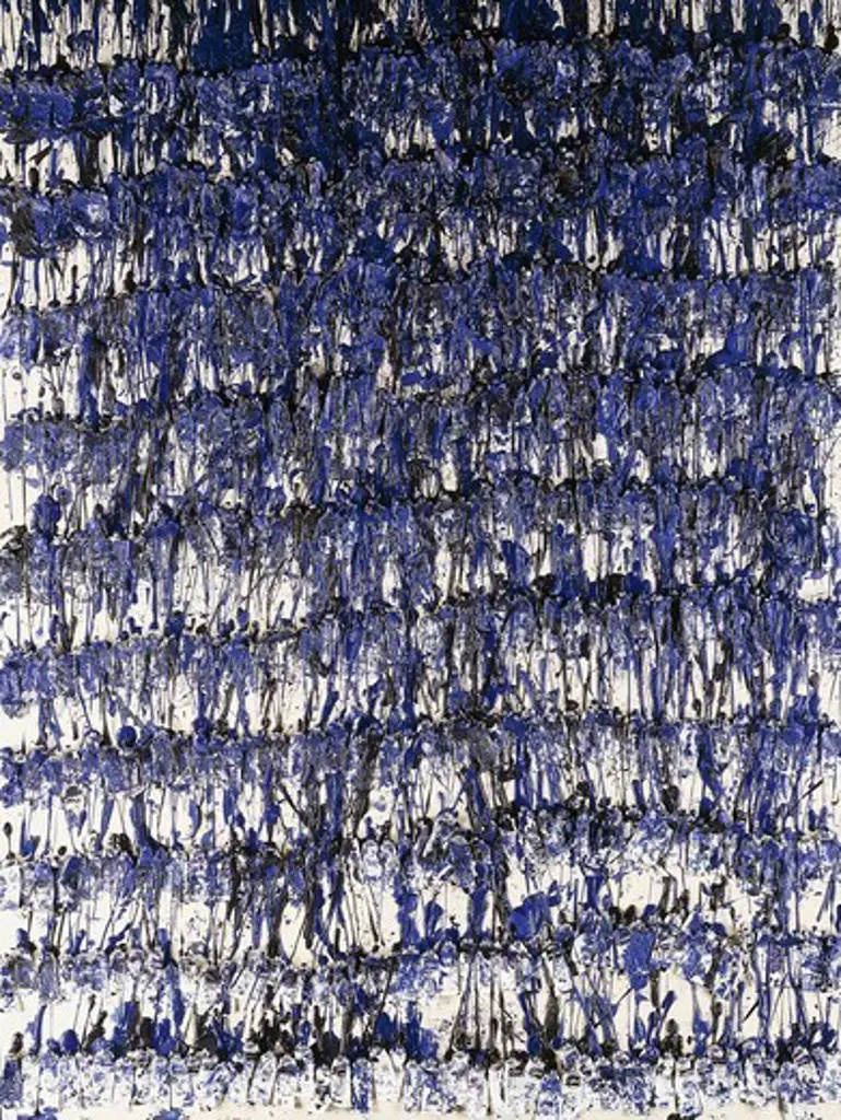 Untitled. Arman (Armand Fernandez) (1928-2005). Accumulation of paint tubes on canvas laid on board. Executed in 1989. 200 x 150.5cm