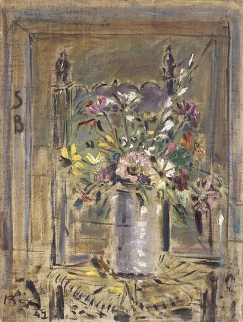 Flowers; Fiori. Filippo de Pisis (1896-1956). Oil on canvas. Painted in 1947. 65 x 49.5cm