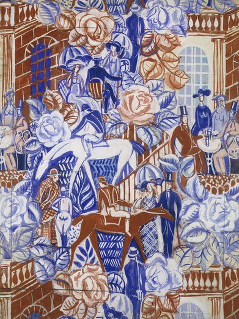 Les Elegantes a la Bagatelle. Raoul Dufy (1877-1953). Gouache on paper. Dated circa 1919-20. 61 x 48cm.