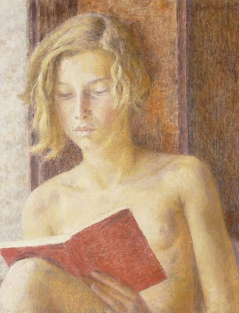 Dinah Reading. Dod Procter (1892-1972). Oil on canvas. 20 x 16in. (50.8  x 40.6 cm).