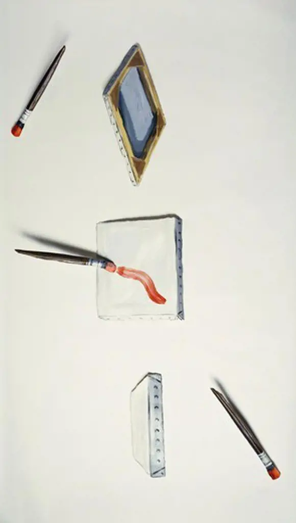 Incident in the Studio 1983. Julian Opie (b.1958). Painted metal (five pieces). Dated 1983. 180 x 140 x 23cm