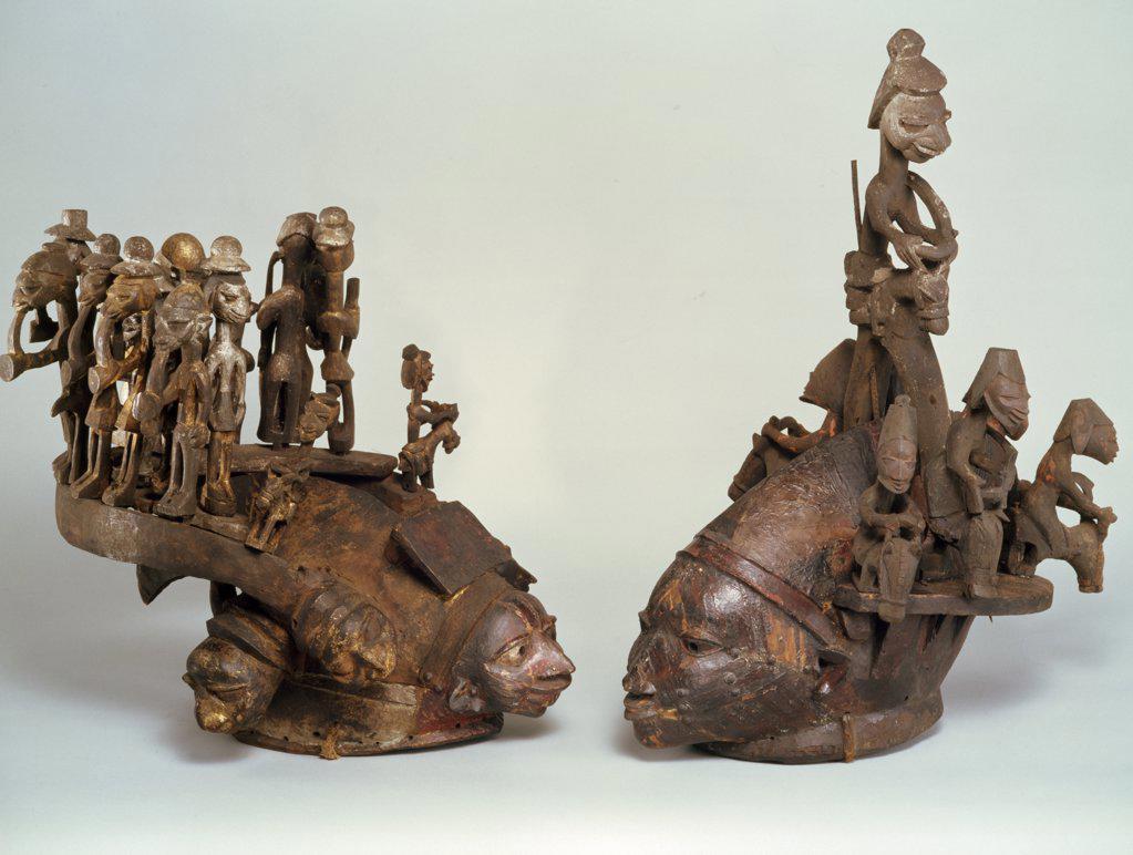 Wooden Yoruba Masks from Oro Society, England, London, Christie's Images, Primitive Art