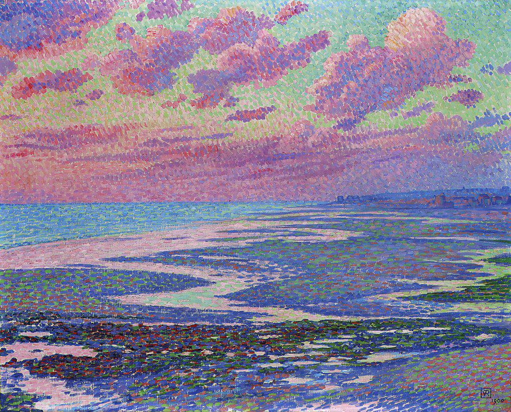 La Plage d'Ambleteuse a Maree Basse 1900 Theo van Rysselberghe (1862-1926 Belgian) Oil on canvas
