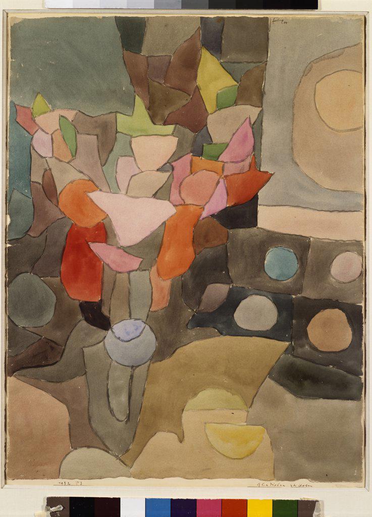 Still Life With Gladioli. Gladiolen Still Leben. Paul  Klee (1879-1940). Watercolour, 1932.