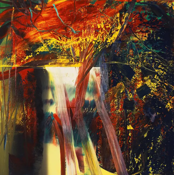 Abstract Image; Abstraktes Bild. Gerhard Richter (b.1932). Oil on canvas. painted 1986. 201 x 201cm.