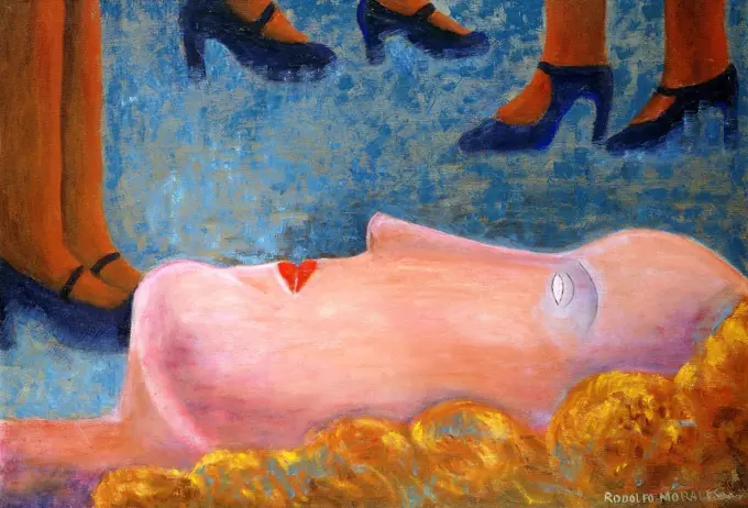 Rosy; Sonrosada. Rodolfo Morales (1925-2001). Oil on canvas. Painted in 1977. 70 x 100cm.