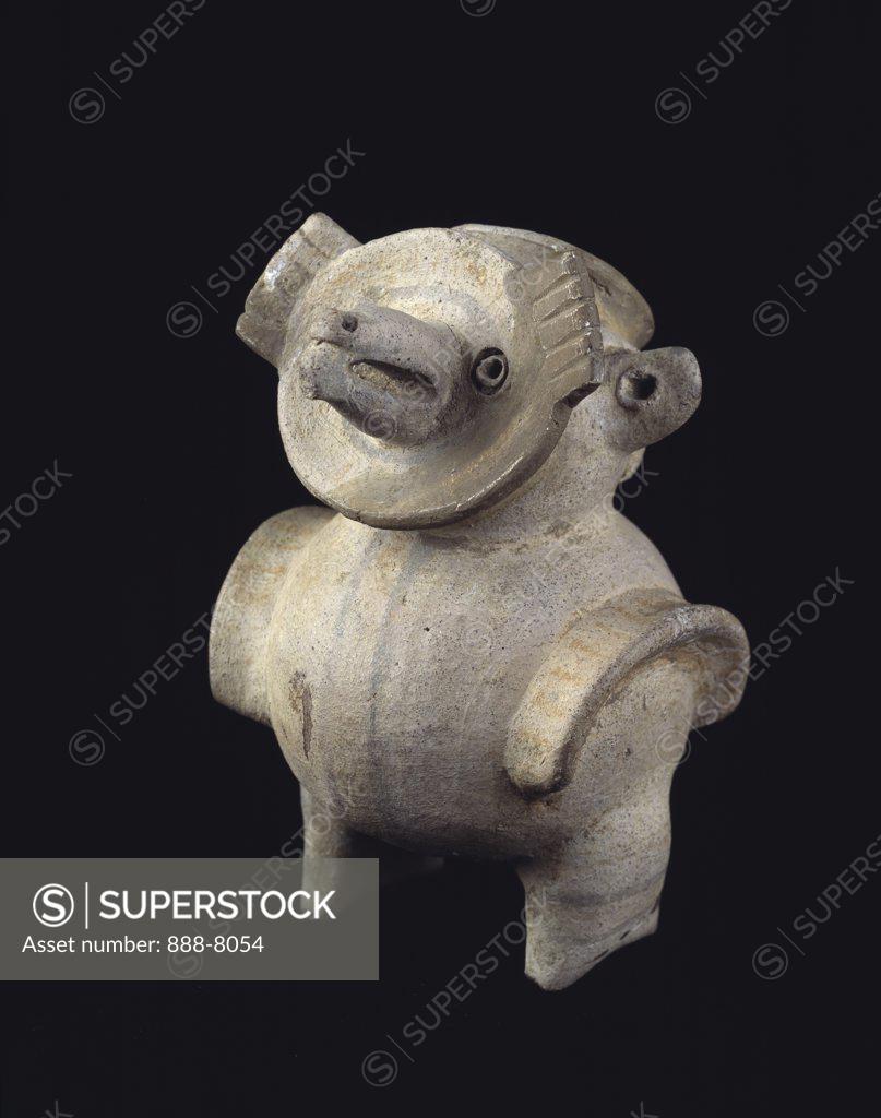 Stock Photo: 888-8054 Harpy Eagle Costa Rica, Las Mercedes Area, Middle B Period C.900 A.D. Pre-Columbian Ceramic Collection of The Museum of Contemporary Art, Jacksonville, Florida 