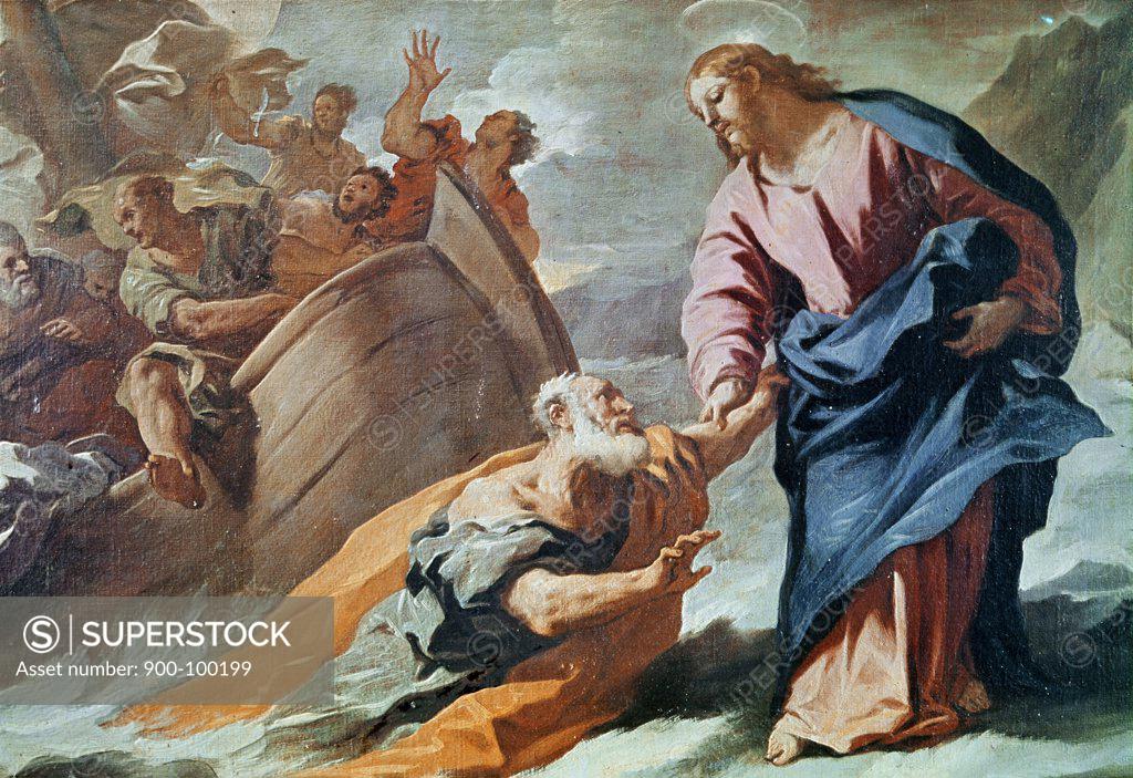 Stock Photo: 900-100199 Jesus at the Sea  Luca Giordano (1634-1705 Italian) 
