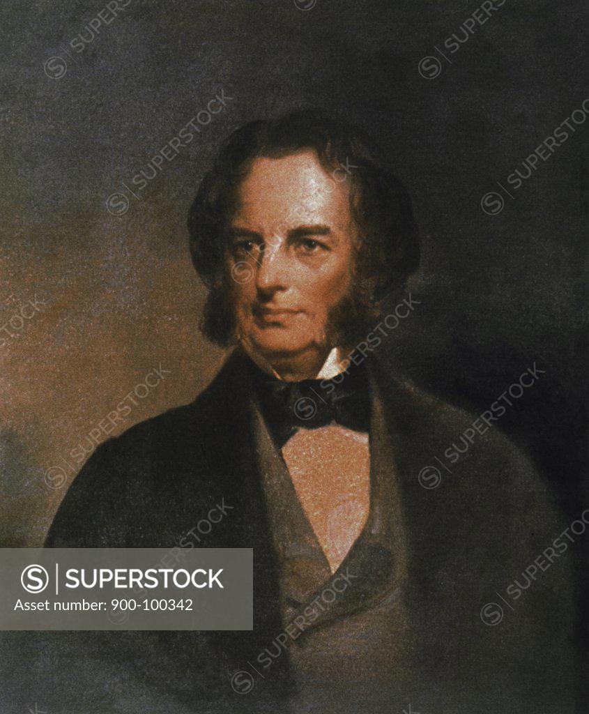 Stock Photo: 900-100342 Portrait Of H. Wadsworth Longfellow Thomas Buchanan Read (1822-1872 American) 