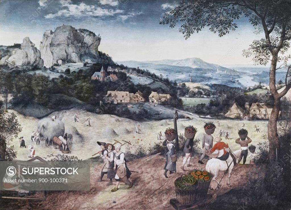 Stock Photo: 900-100371 Haymaking Pieter Bruegel the Elder (ca.1525-1569 Flemish) 