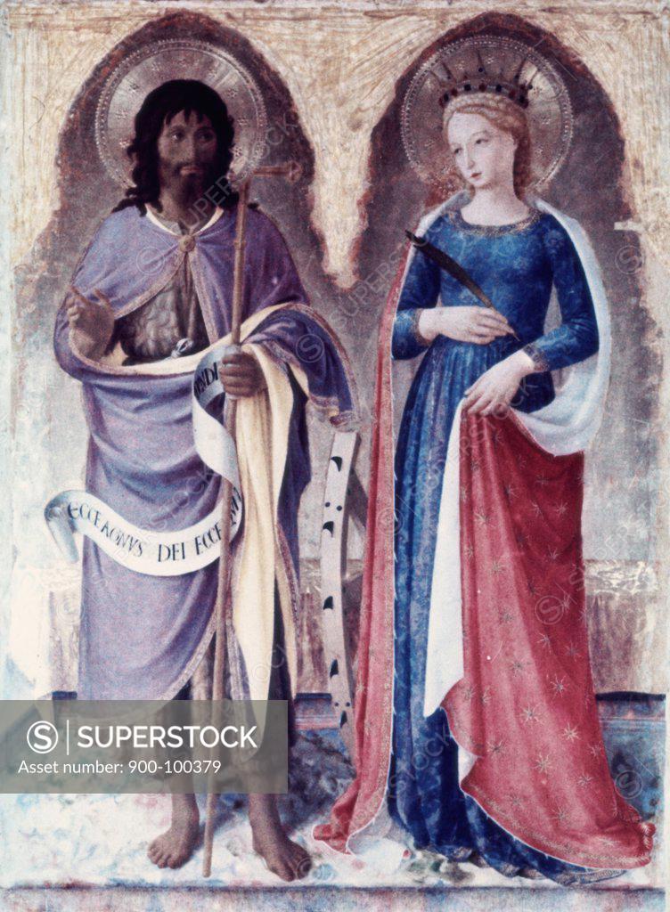 Stock Photo: 900-100379 Saints Fra Angelico (ca.1395-1455 Italian) Fresco