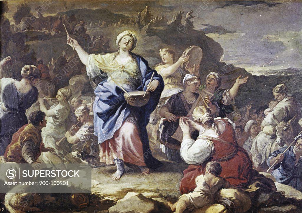 Stock Photo: 900-100901 The Song of the Prophetess Luca Giordano (1634 -1705 Italian)