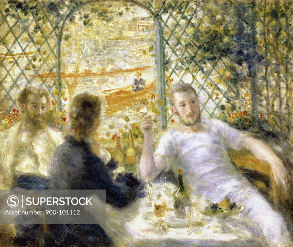 Stock Photo: 900-101112 The Rowers' Lunch  1879-1880  Pierre-Auguste Renoir (1841-1919/French) Art Institute of Chicago  