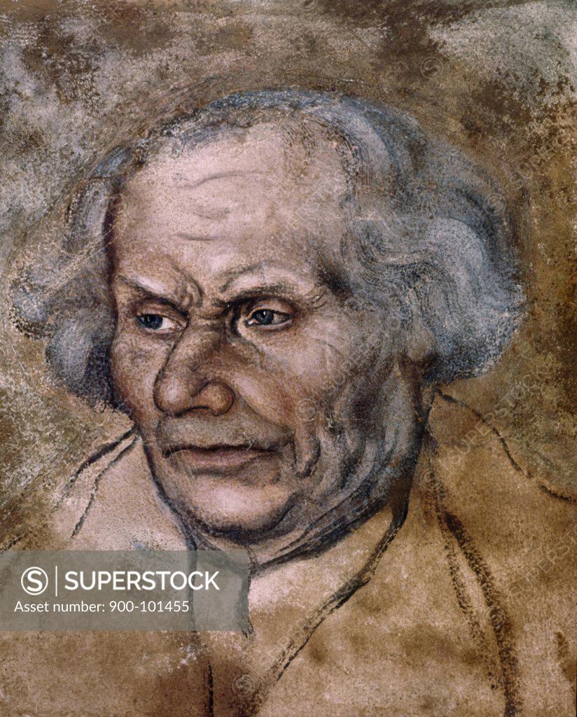 Stock Photo: 900-101455 Martin Luther by Lucas Cranach the elder, Chalk and Ink, (1472-1553)