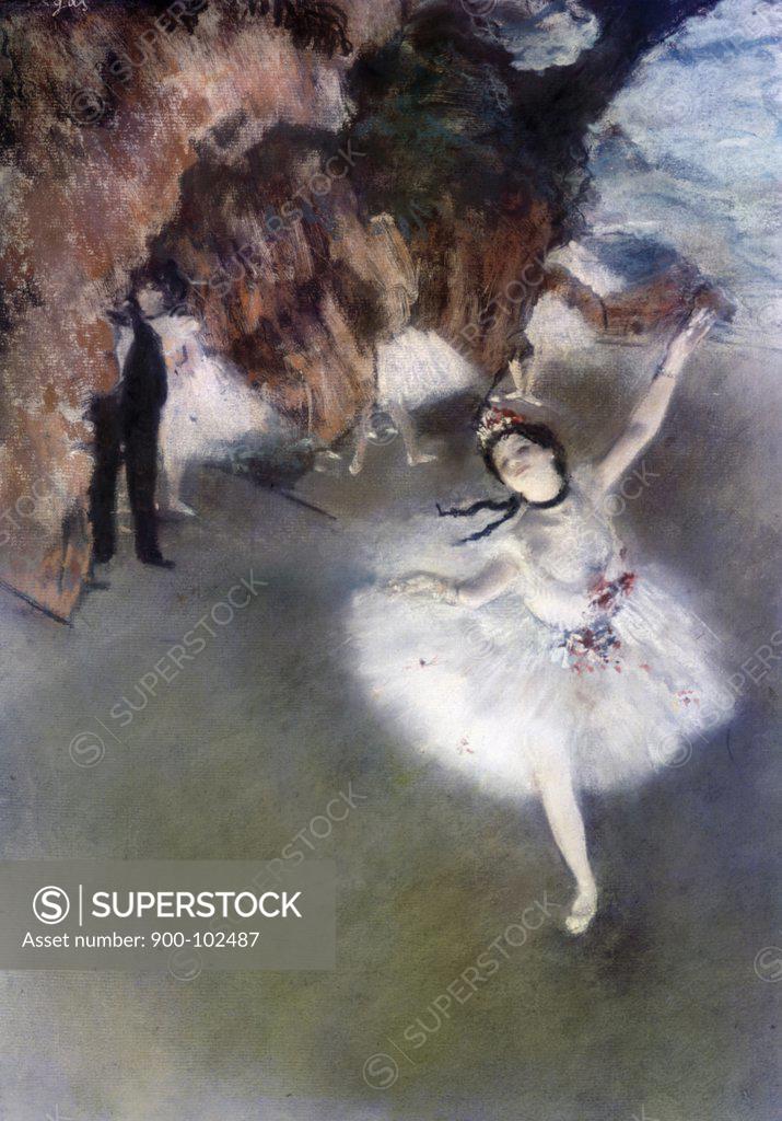 Stock Photo: 900-102487 Dancer On the Stage L'etoile, by Edgar Degas 1834-1917, France, Paris, Musee d'Orsay, Circa 1878