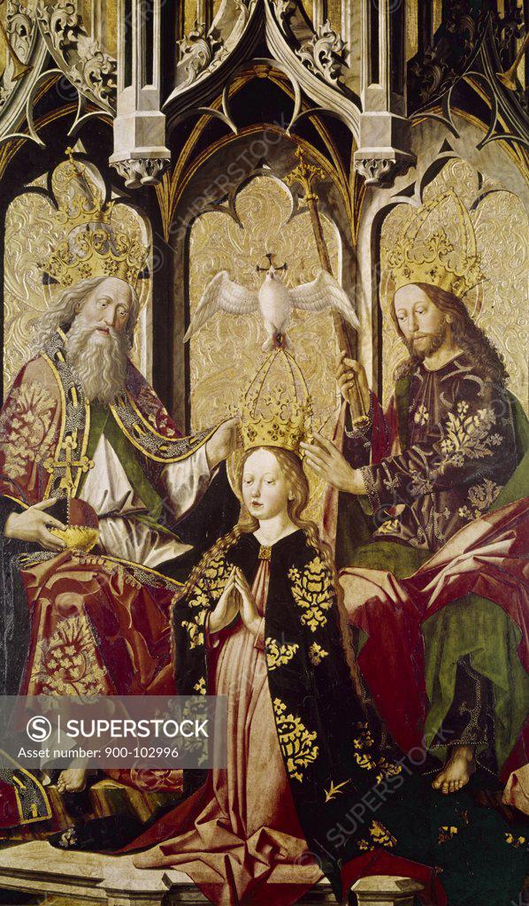 Stock Photo: 900-102996 Coronation of the Virgin by Michael Pacher, (ca.1435-1498)