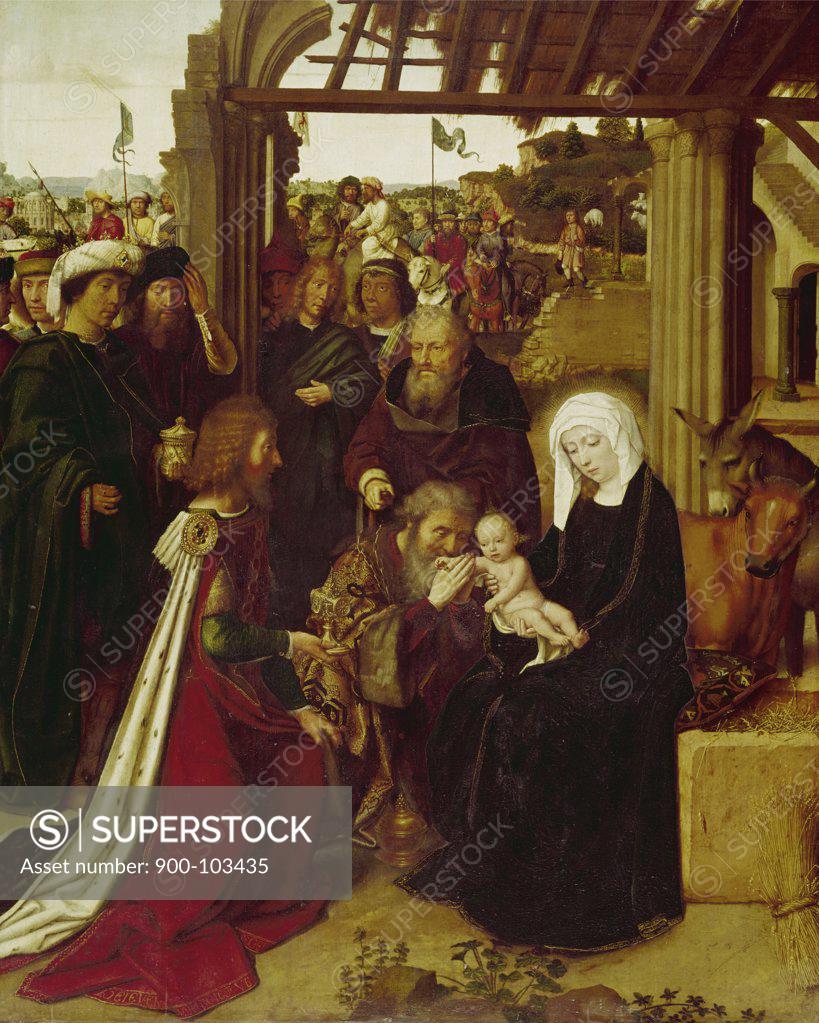 Stock Photo: 900-103435 Adoration Of The Magi by Gerard David, (C.1460-1523)
