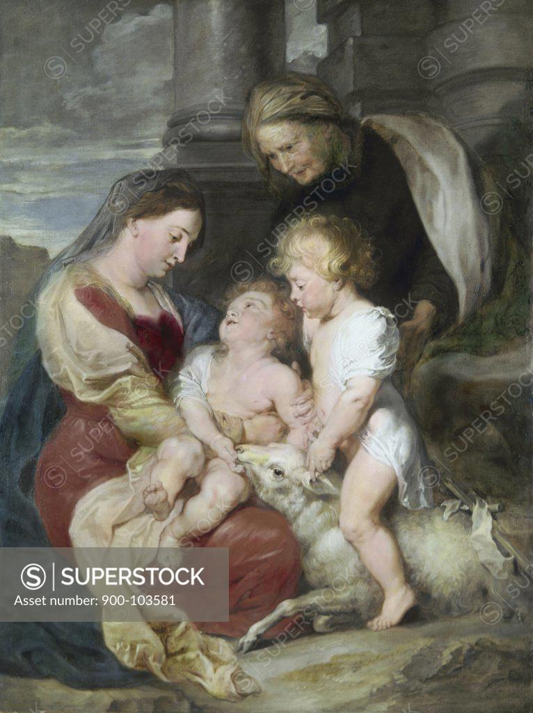 Stock Photo: 900-103581 Virgin and Child with Saint Elizabeth & Saint John Peter Paul Rubens (1577-1640/Flemish) 