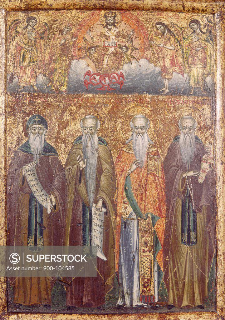 Stock Photo: 900-104585 The Saints 16th C. Icons Wood