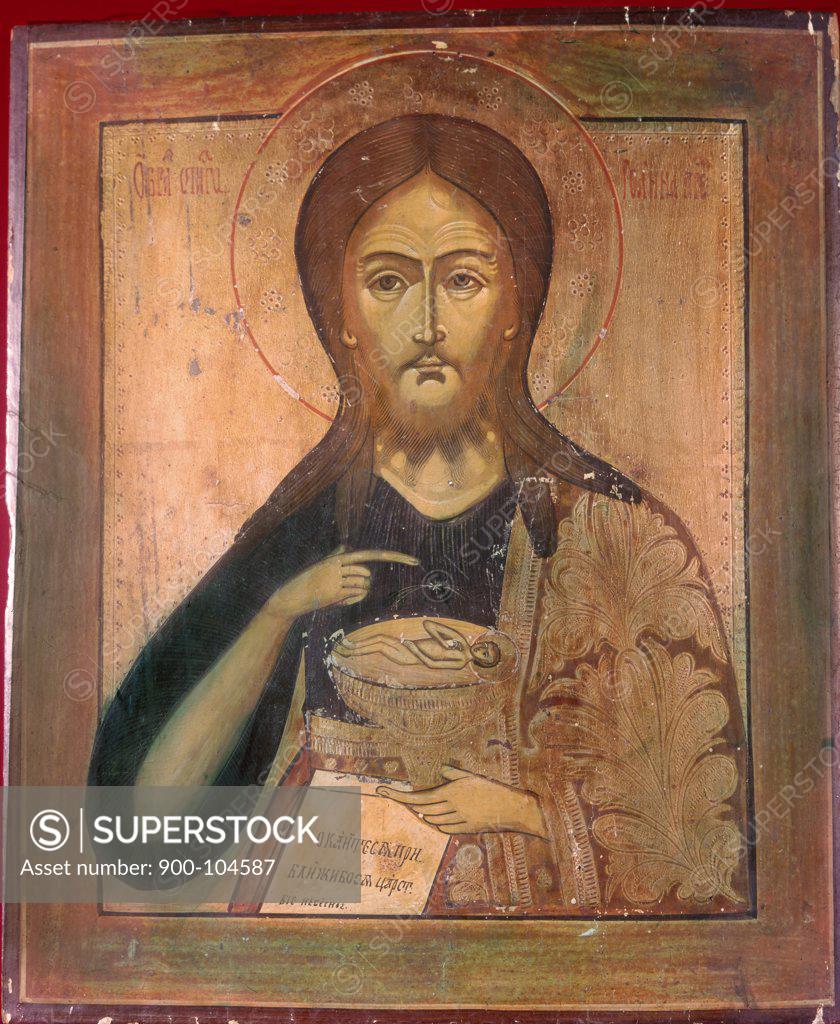 Stock Photo: 900-104587 Saint John the Baptist (?)  Icons Wood