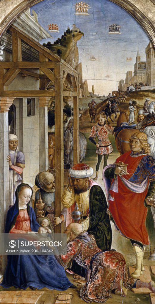 Stock Photo: 900-104842 Adoration Of The Magi by Bartolomeo Vivarini, (C.1450-1499)
