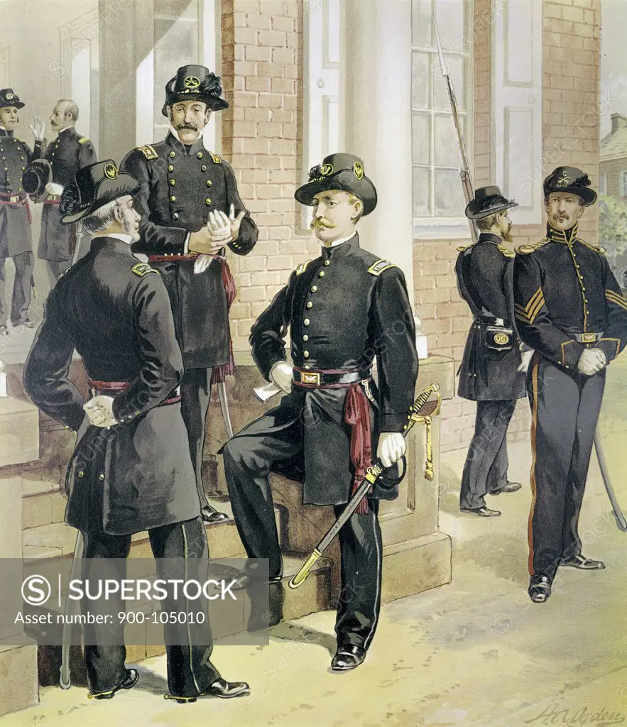 Staff, Field-and-line Officers (1858-1861) Henry Alexander Ogden (1856-1936 American)