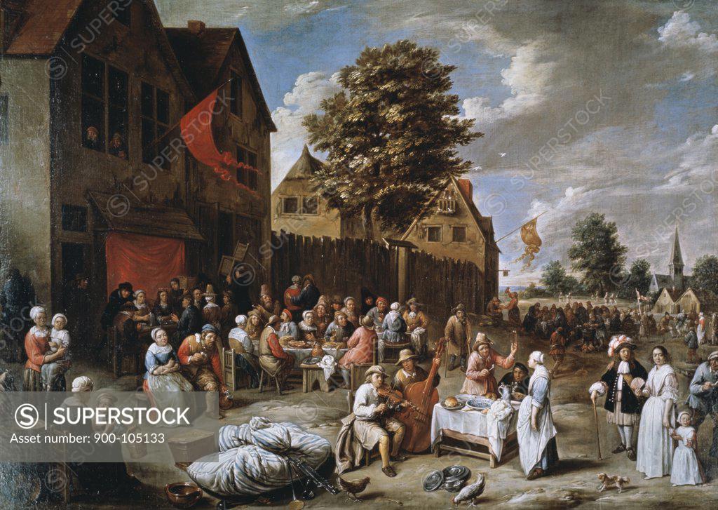 Stock Photo: 900-105133 Village Fair  Gillis van Tilborgh, the Elder (1568-1625/Flemish)  