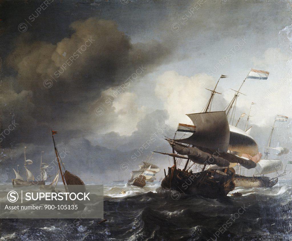 Stock Photo: 900-105135 Marine Ludolf Bakhuyzen (1631-1708 Dutch)