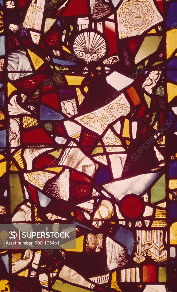Stock Photo: 900-105461 Medieval stained glass window