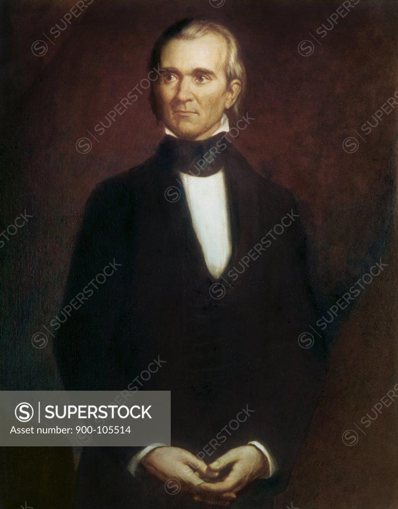 Stock Photo: 900-105514 James Polk (Pres. 1845-1849) George Peter Alexander Healy (1813-1894 American) 