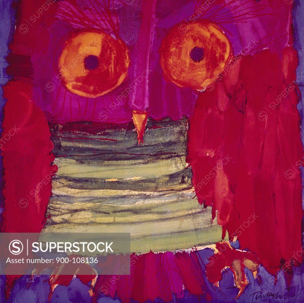 Stock Photo: 900-108136 Owl by Tinkleman,  painting
