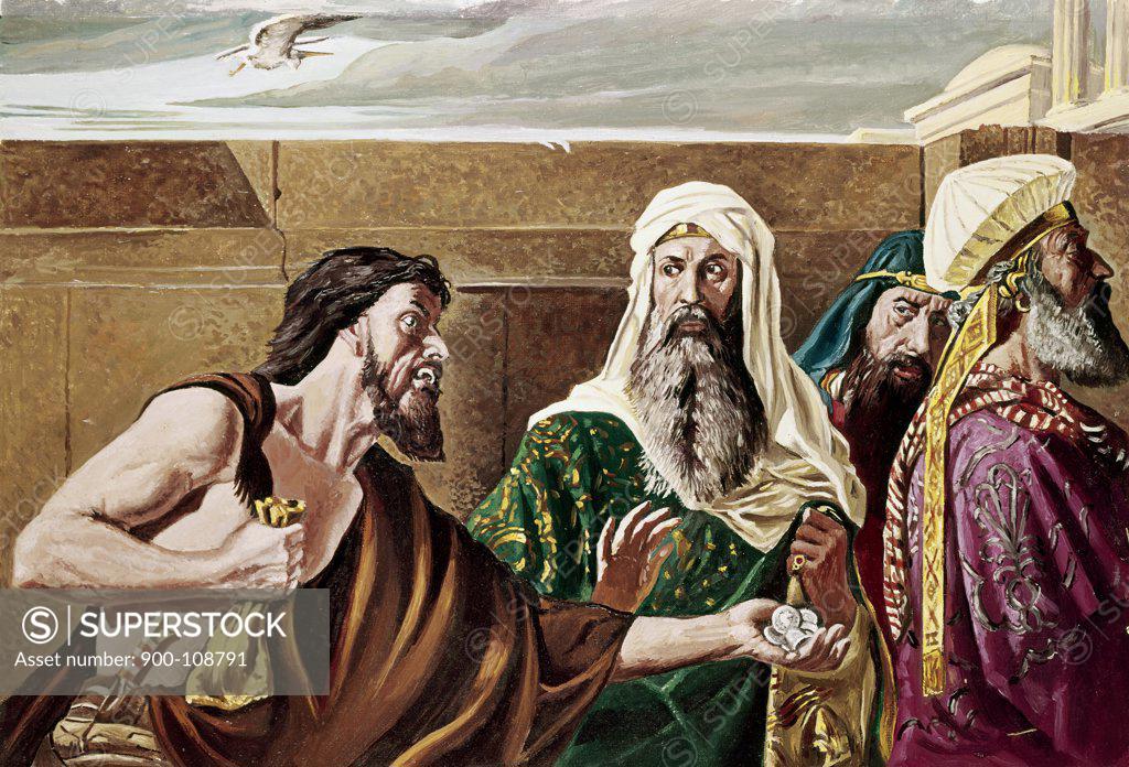 Stock Photo: 900-108791 The Dispair of Judas Edward Armitage (1817-1896 British) 