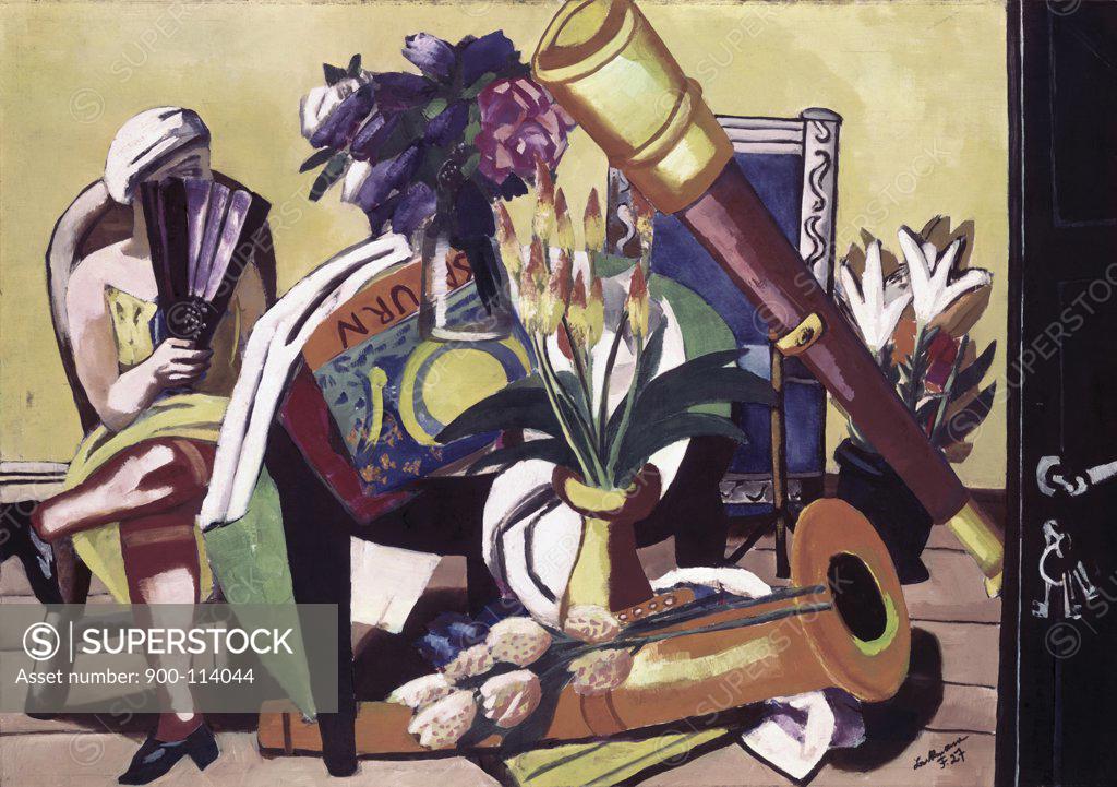 Stock Photo: 900-114044 Still Life with Telescope by Max Beckmann, 1884-1950