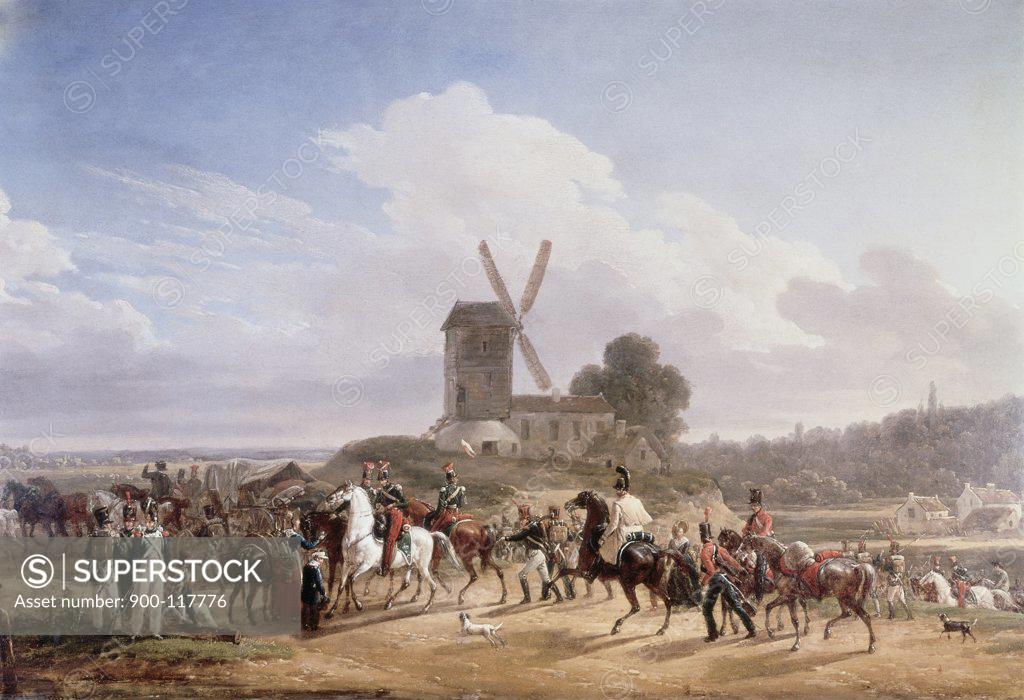 Stock Photo: 900-117776 Troops Returning From Battle  Fontaines(- )  