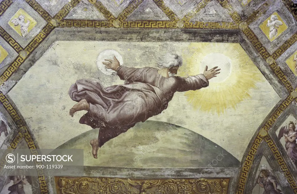 The Creation of the Sun and Moon Raphael (1483-1520/Italian) St. Peter's Basilica, The Vatican
