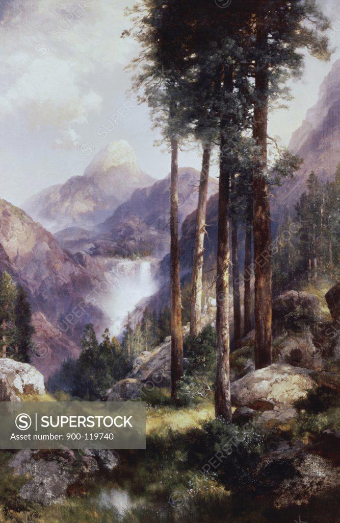 Stock Photo: 900-119740 Vernon Falls, Yosemite Valley Thomas Moran (1837-1926 American) 