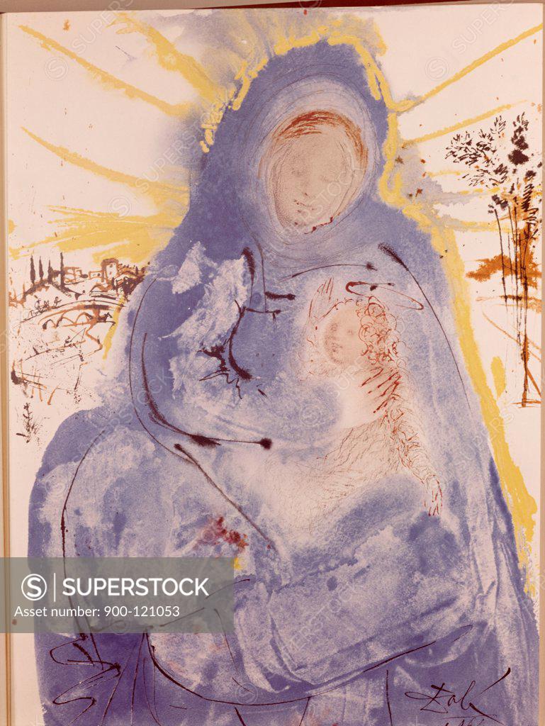 Stock Photo: 900-121053 Madonna and Child by Salvador Dali, 1904-1989