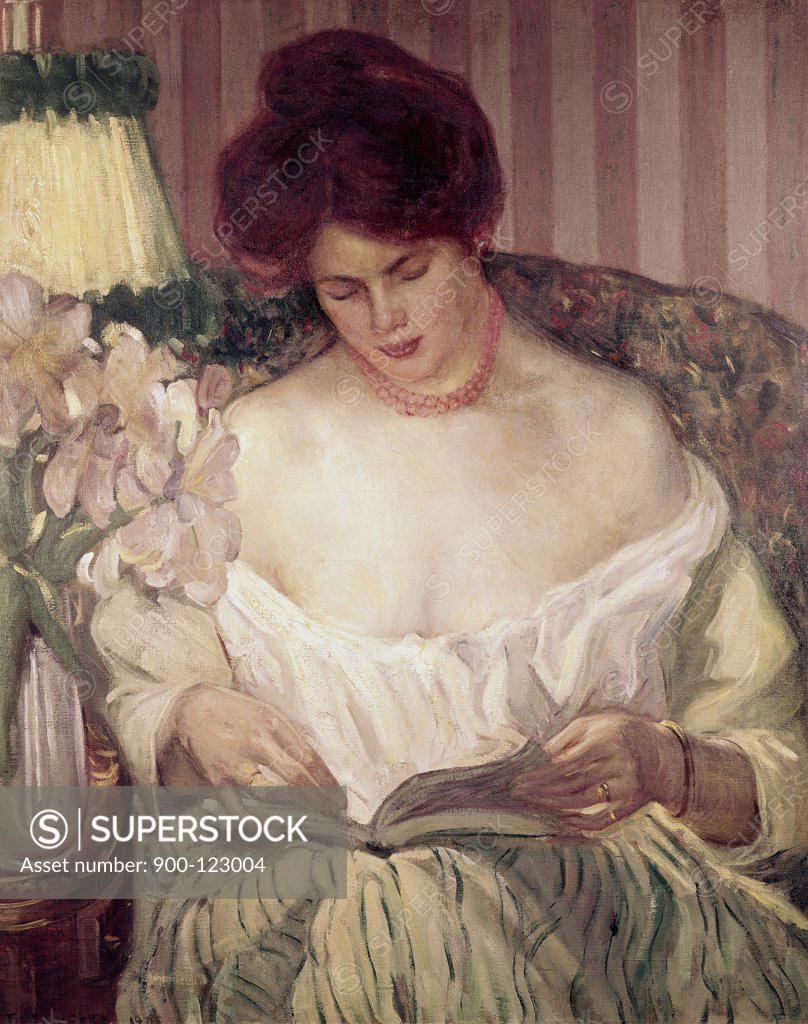 Stock Photo: 900-123004 Portrait Of The Woman  Frieseke, Frederick Carl(1874-1939 American)  