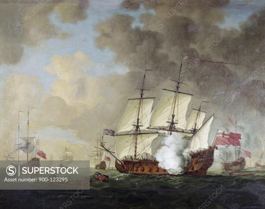 Stock Photo: 900-123295 British Men-O' War on the Open Sea John Thomas Serres (1759-1825/British) 