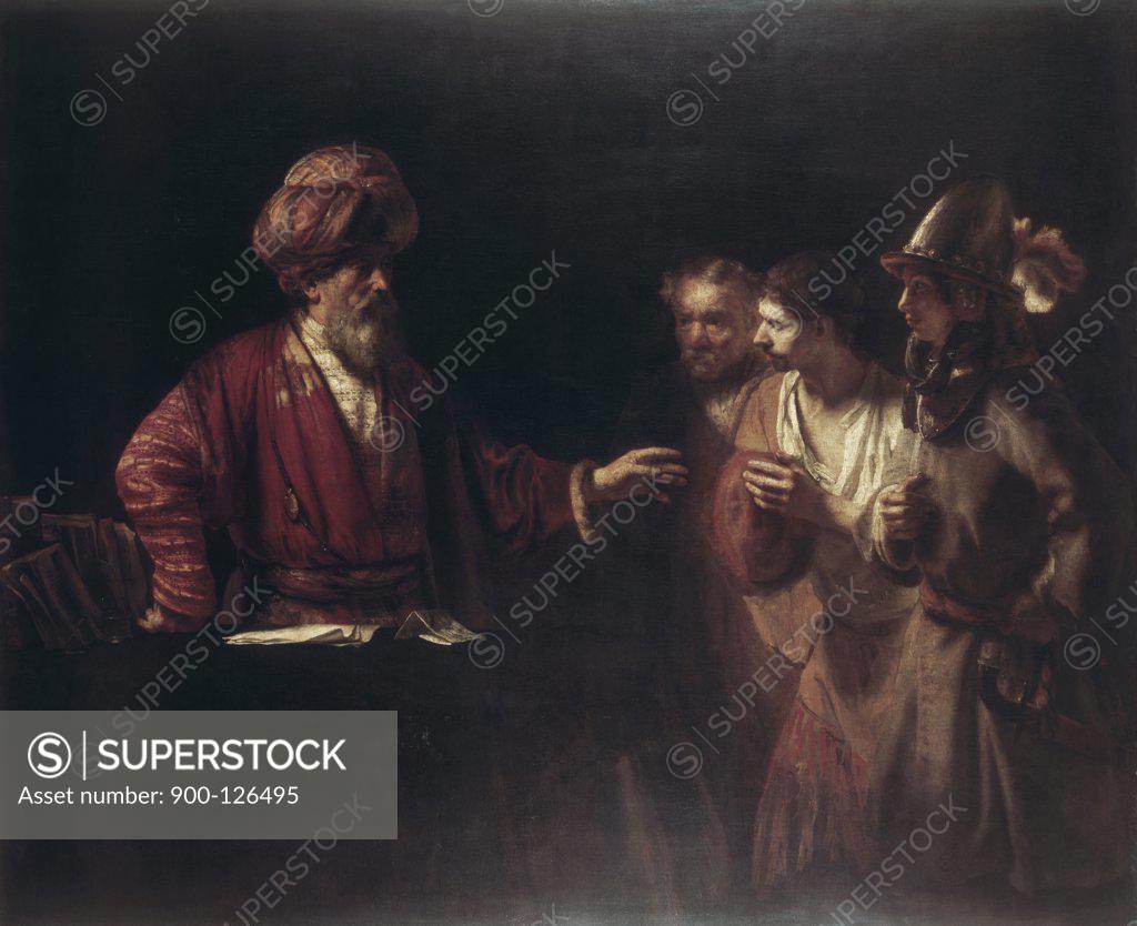 Stock Photo: 900-126495 The Centurion Cornelius Rembrandt Harmensz van Rijn (1606-1669 Dutch) Oil On Canvas Wallace Collection, London, England