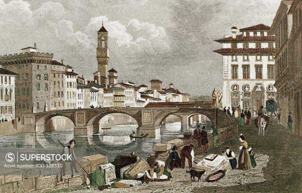 Stock Photo: 900-128510 Ponte Santa Trinita  World History/Italy(- )  