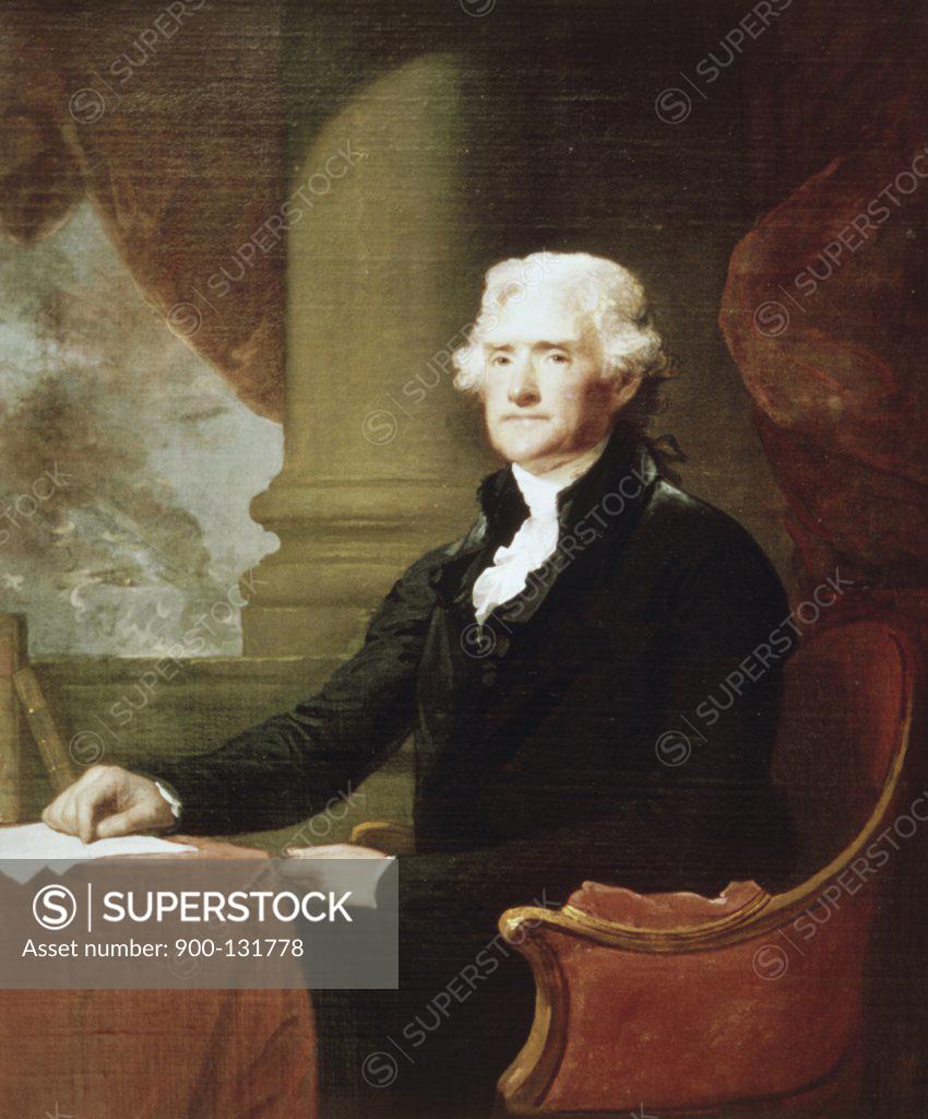 Stock Photo: 900-131778 Thomas Jefferson  Gilbert Stuart (1755-1828 American) 