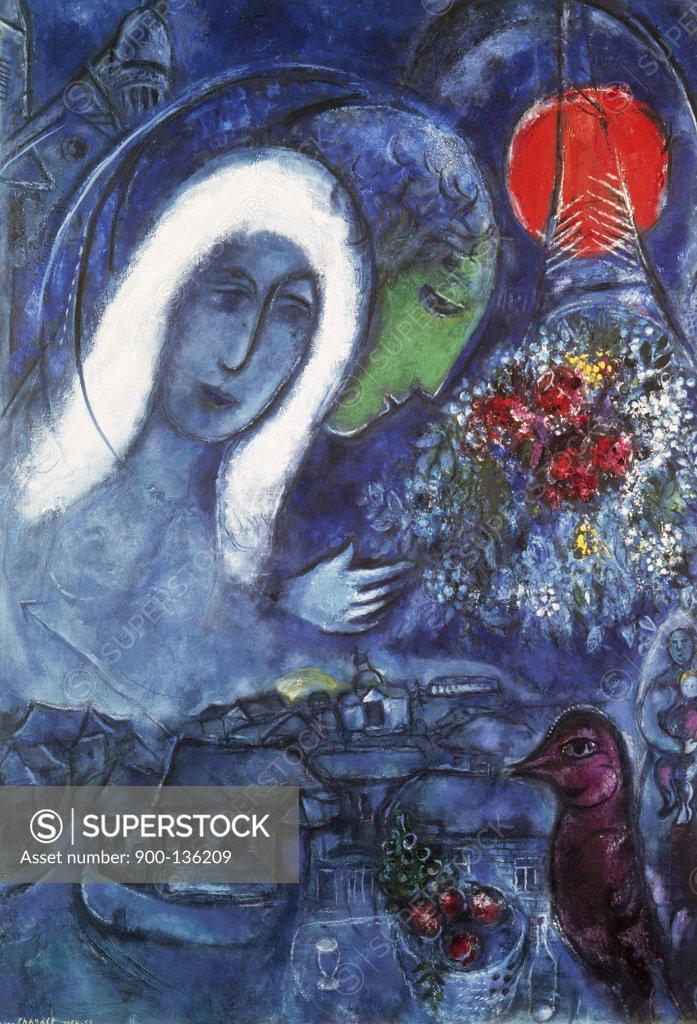 Stock Photo: 900-136209 Champs de Mars by Marc Chagall, 1954, 1887-1985